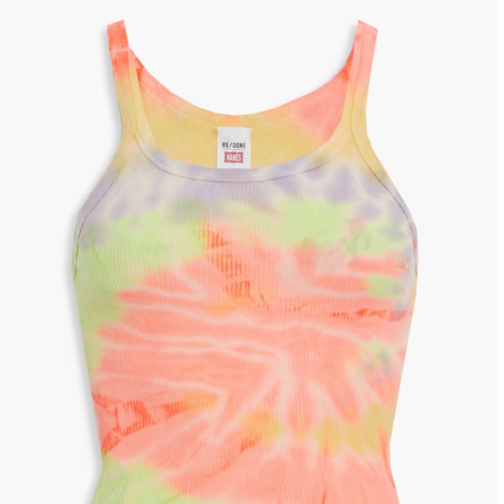 RE/DONE x Haynes NWT Tie Dye Ribbed Tank Medium